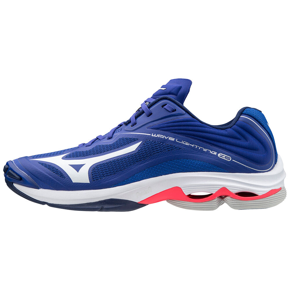 Scarpe Volley Mizuno Wave Lightning Z6 Uomo - Blu/Bianche/Rosa - 10342-JLKP